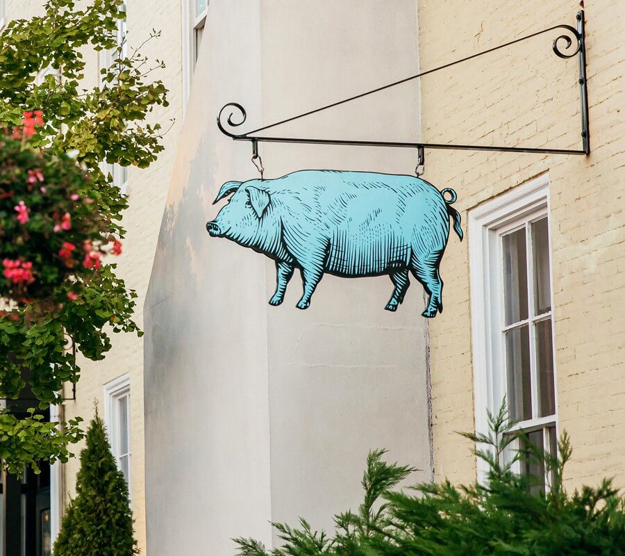 blue pig tavern sign
