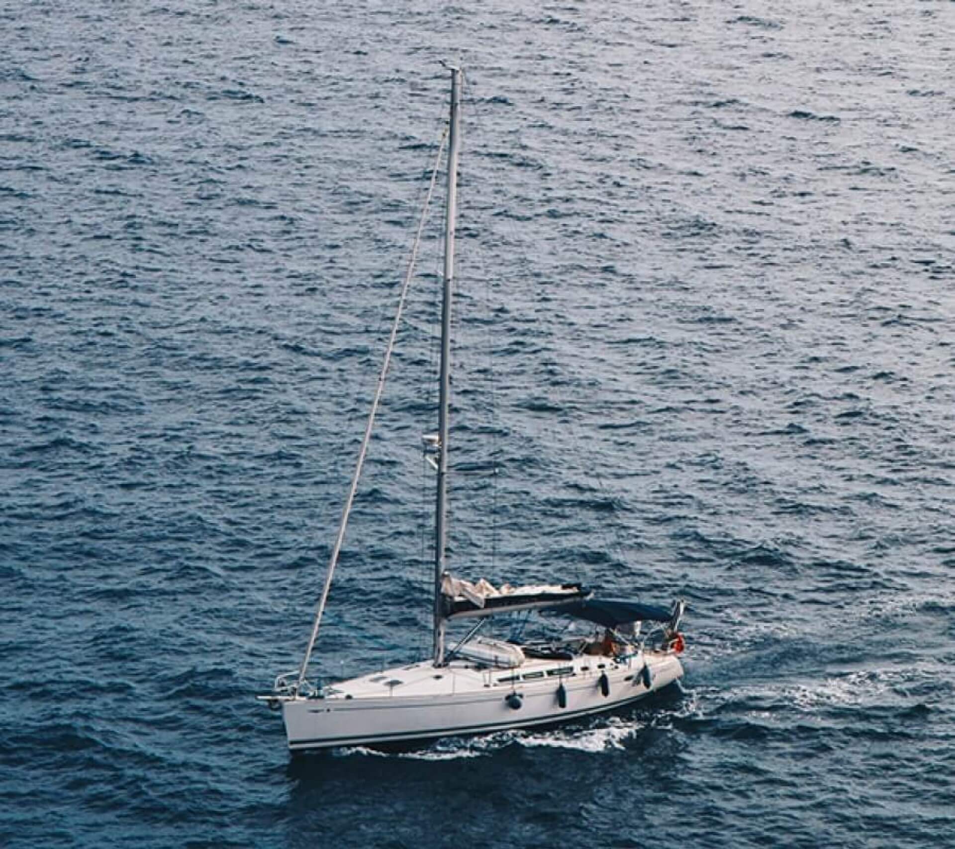 yacht sailing in ocean